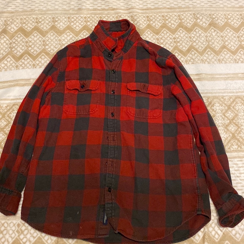 large American Eagle boy flannel